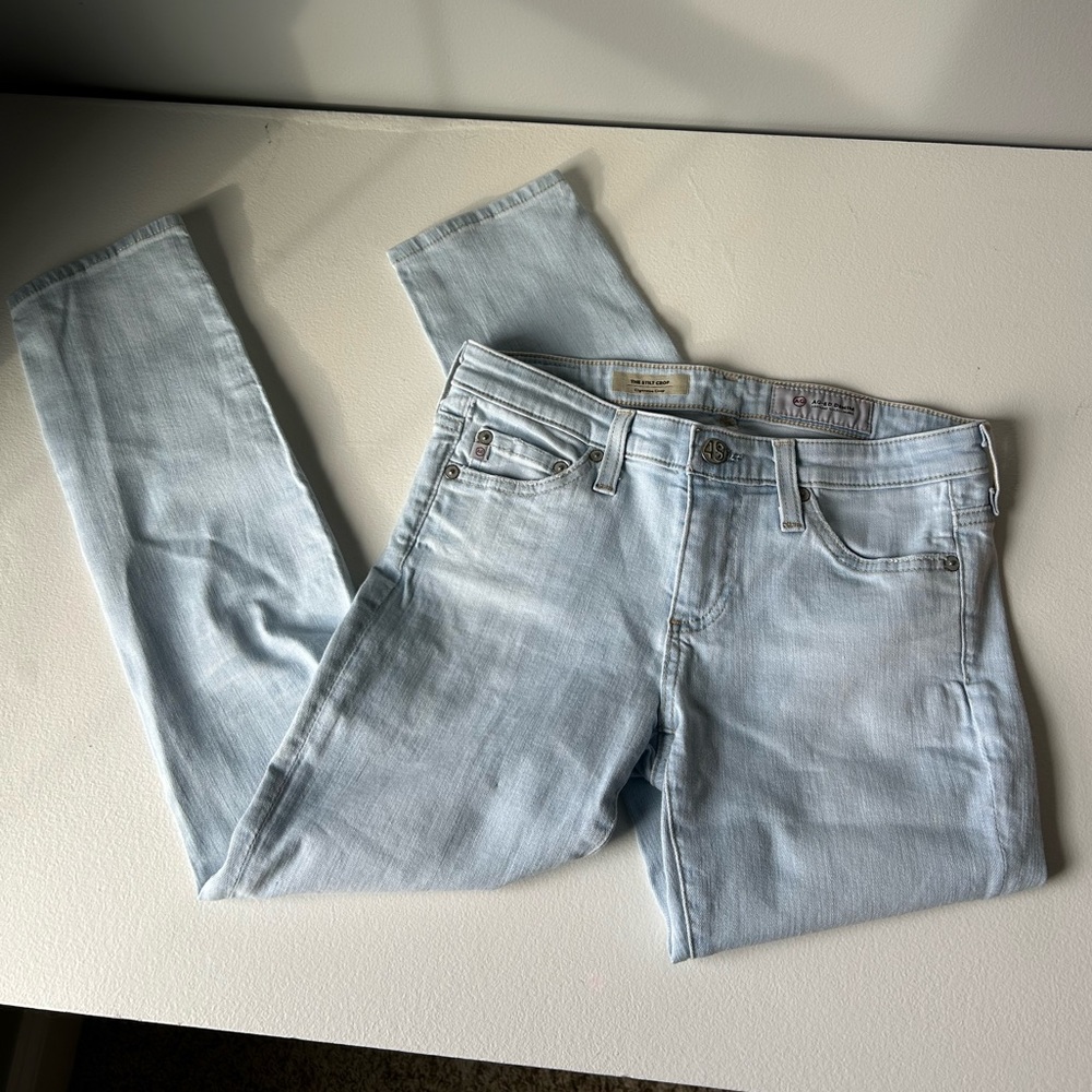Ag Adriano Goldschmied Light Blue Skinny Jeans